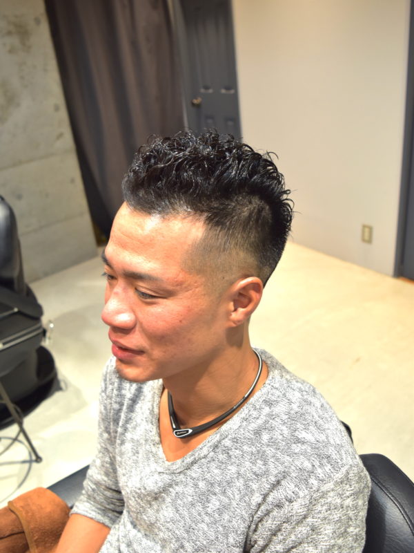 パンチの効いた強めのパーマ 大阪市 北区 天満 扇町のメンズ美容室barber Ink