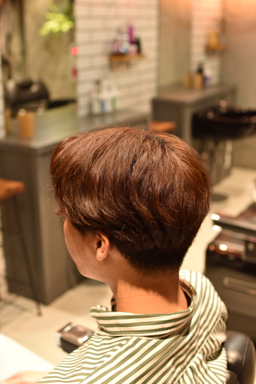 ショートマッシュで重ためスッキリ 大阪市 北区 天満 扇町のメンズ美容室barber Ink